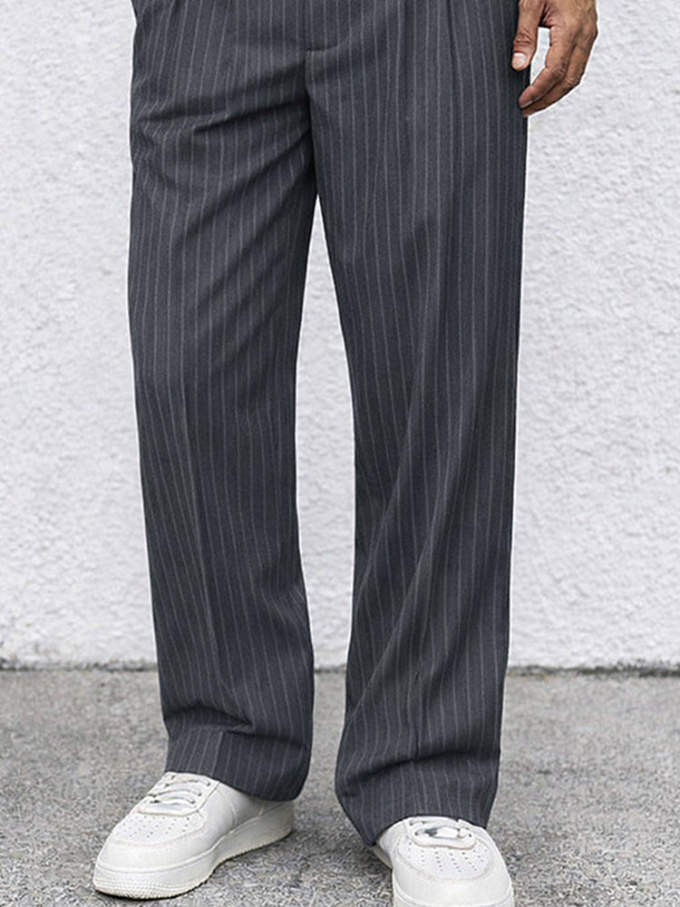 Smart Casual Stripe Straight Leg Pants