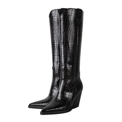 Ashford Croc Leather Boots