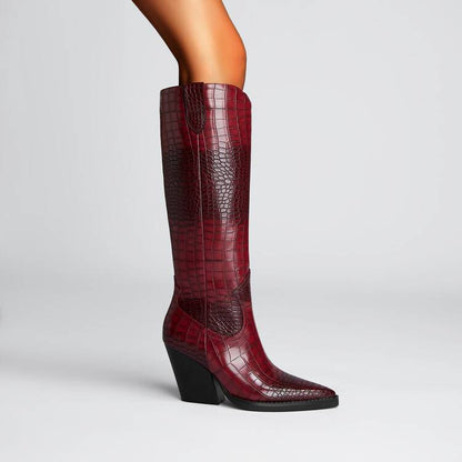Ashford Croc Leather Boots