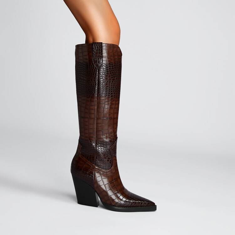 Ashford Croc Leather Boots