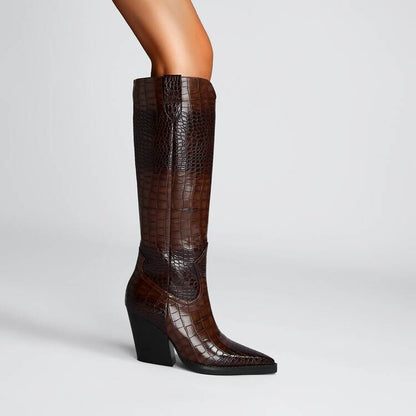Ashford Croc Leather Boots