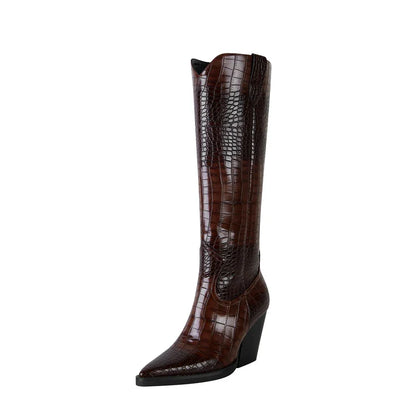 Ashford Croc Leather Boots