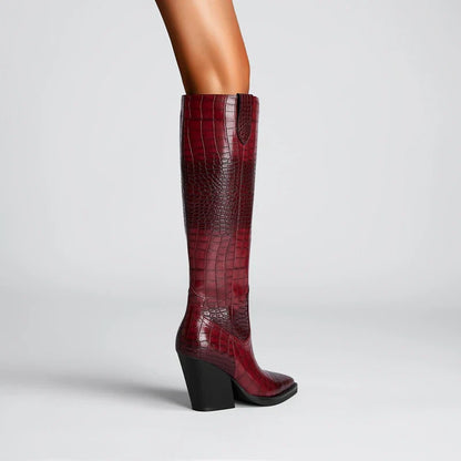 Ashford Croc Leather Boots