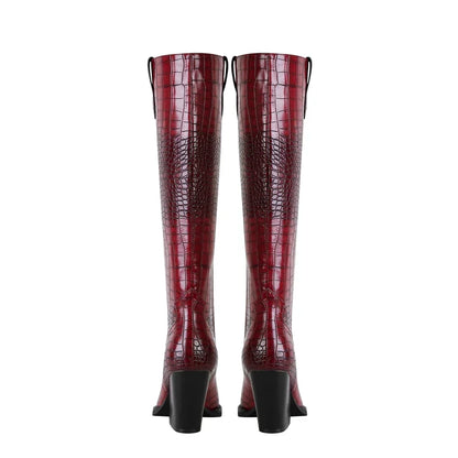 Ashford Croc Leather Boots