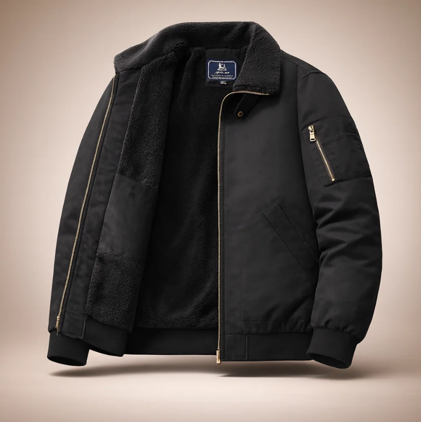 Enrico Bruni Fleece Bomber Jacket