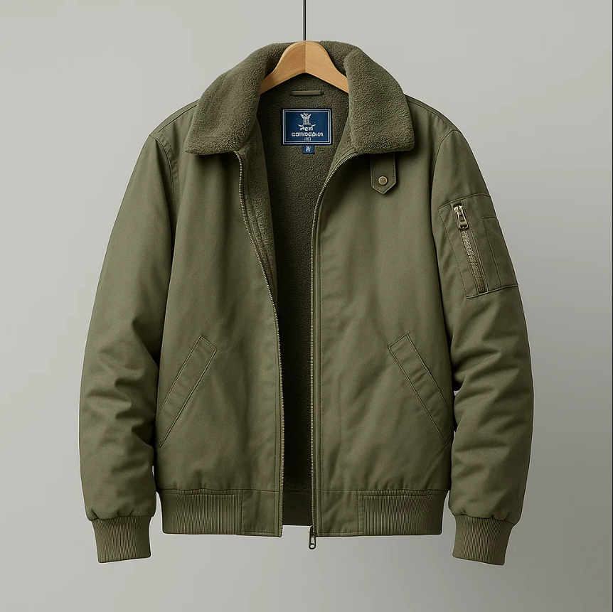 Enrico Bruni Fleece Bomber Jacket