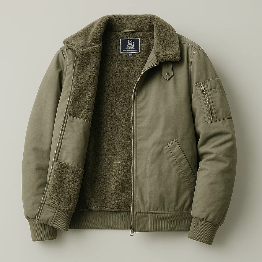 Enrico Bruni Fleece Bomber Jacket